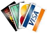 We proudly accept Visa, MasterCard, Amex, and Discover Cards